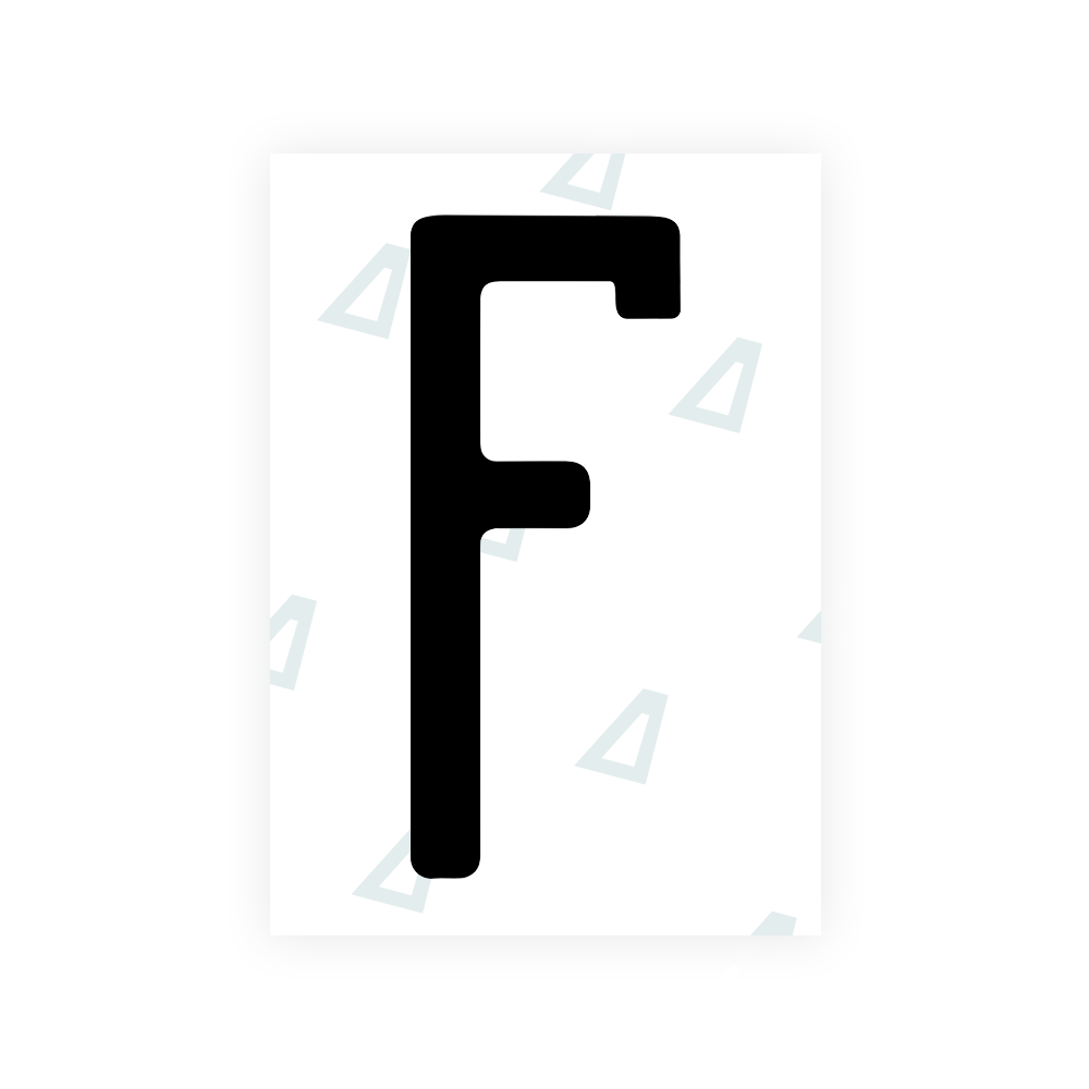 Nanofilm Ecoslick™ for US (Florida 2019) license plates - Symbol "F"