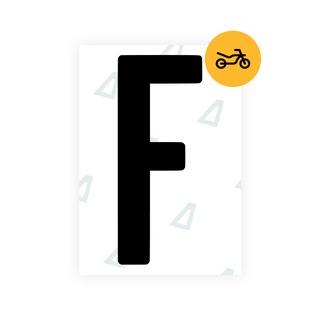 Alite Nanofilm for US (Georgia 2012 - Square) Moto license plates - Symbol "F" - Alite