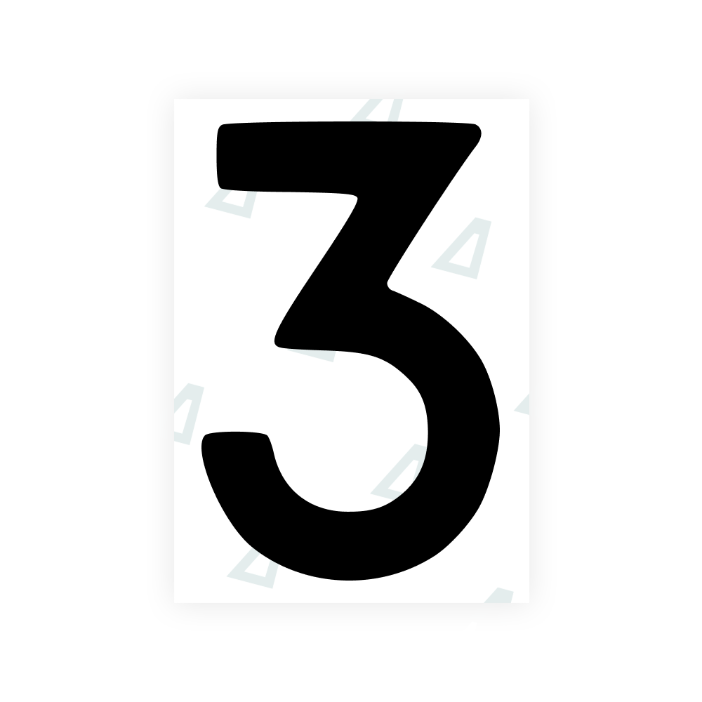 Alite Nanofilm for Finland license plates - Symbol "3"