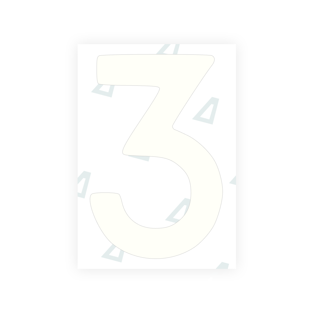 Alite Nanofilm for Finland license plates - Symbol "3"