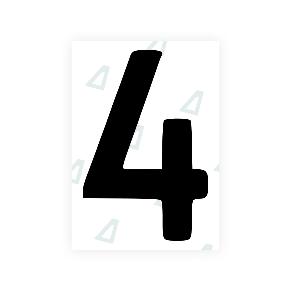 Alite Nanofilm for Finland license plates - Symbol "4" - Alite