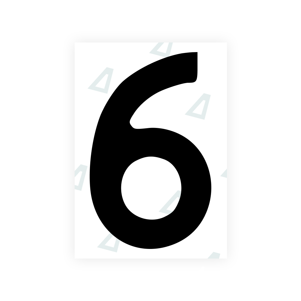 Alite Nanofilm for Finland license plates - Symbol "6" - Alite
