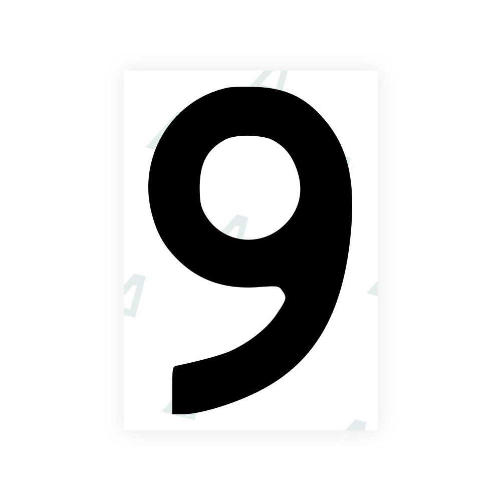 Alite Nanofilm for Finland license plates - Symbol "9"