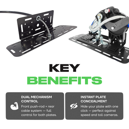 Alite Flipper™ Folding frame for both license plates