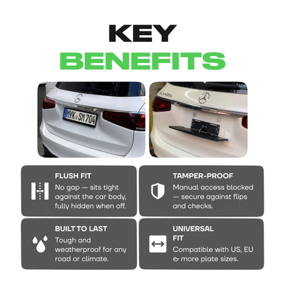Alite Flipper™ Folding frame for front license plate (hard traction) - Alite