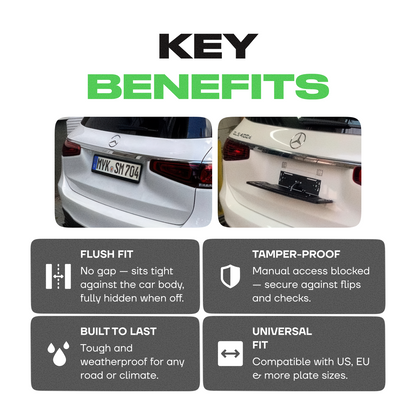Alite Flipper™ Folding frame for rear license plate (on a cable) - Alite
