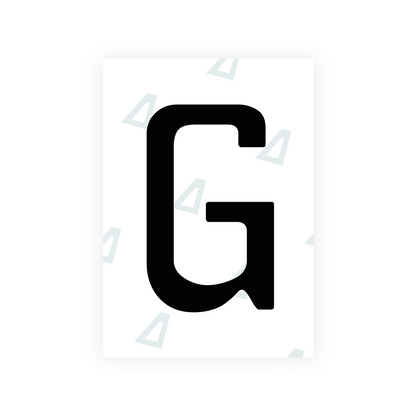 Nanofilm Ecoslick™ for Chile 2014 license plates - Symbol "G"