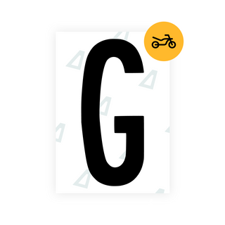 Alite Nanofilm for US (Georgia 2012 - Round) Moto license plates - Symbol "G"
