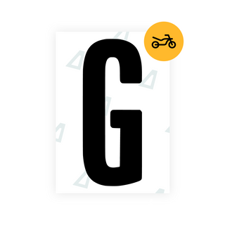 Alite Nanofilm for US (Georgia 2012 - Square) Moto license plates - Symbol "G" - Alite