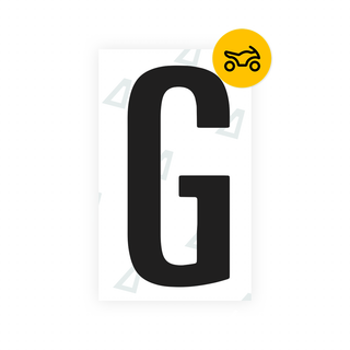 Nanofilm Ecoslick™ for US (Texas) Moto license plates - Symbol "G"