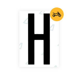 Alite Nanofilm for US (Georgia 2012 - Round) Moto license plates - Symbol "H"