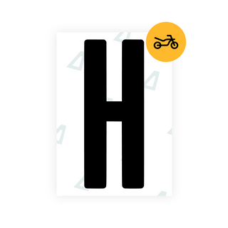 Alite Nanofilm for US (Georgia 2012 - Square) Moto license plates - Symbol "H" - Alite
