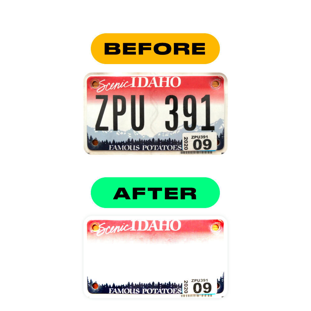 Nanofilm Ecoslick™ for US (Idaho) Moto license plates - Symbol "9"