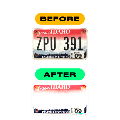 Nanofilm Ecoslick™ for US (Idaho) Moto license plates - Symbol "9"