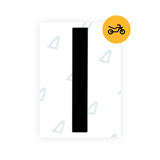 Alite Nanofilm for US (Georgia 2012 - Round) Moto license plates - Symbol "I"