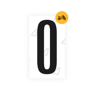 Nanofilm Ecoslick™ for US (Iowa) Moto license plates - Symbol "0"