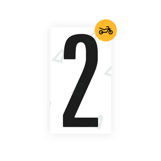 Nanofilm Ecoslick™ for US (Iowa) Moto license plates - Symbol "2"