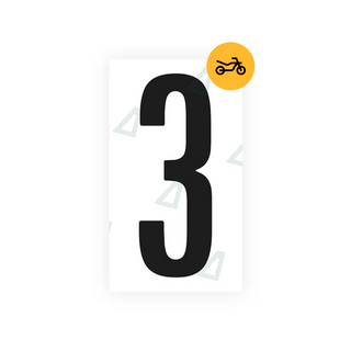 Nanofilm Ecoslick™ for US (Iowa) Moto license plates - Symbol "3"