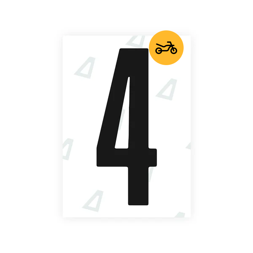 Nanofilm Ecoslick™ for US (Iowa) Moto license plates - Symbol "4"