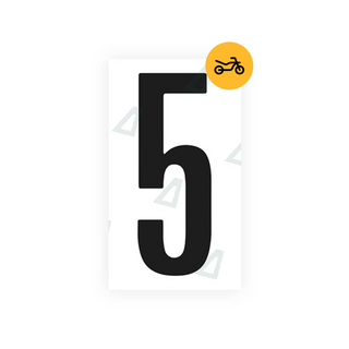 Nanofilm Ecoslick™ for US (Iowa) Moto license plates - Symbol "5"