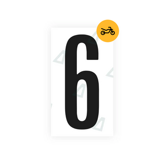 Nanofilm Ecoslick™ for US (Iowa) Moto license plates - Symbol "6"