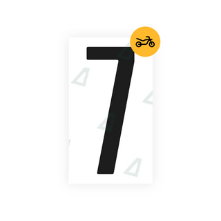 Nanofilm Ecoslick™ for US (Iowa) Moto license plates - Symbol "7"