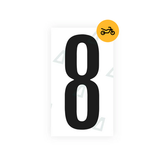 Nanofilm Ecoslick™ for US (Iowa) Moto license plates - Symbol "8"