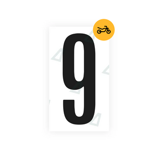 Nanofilm Ecoslick™ for US (Iowa) Moto license plates - Symbol "9"
