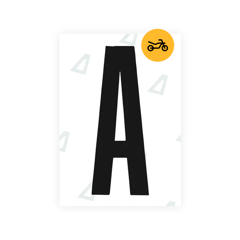 Nanofilm Ecoslick™ for US (Iowa) Moto license plates - Symbol "A"