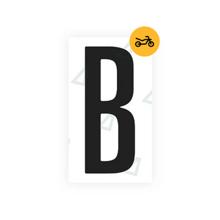Nanofilm Ecoslick™ for US (Iowa) Moto license plates - Symbol "B"