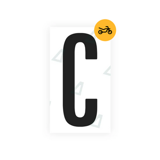 Nanofilm Ecoslick™ for US (Iowa) Moto license plates - Symbol "C"