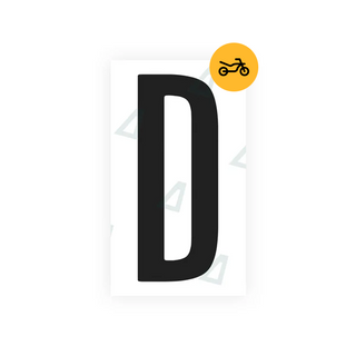 Nanofilm Ecoslick™ for US (Iowa) Moto license plates - Symbol "D"