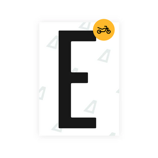 Nanofilm Ecoslick™ for US (Iowa) Moto license plates - Symbol "E"