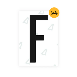 Nanofilm Ecoslick™ for US (Iowa) Moto license plates - Symbol "F"