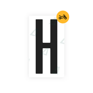 Nanofilm Ecoslick™ for US (Iowa) Moto license plates - Symbol "H"
