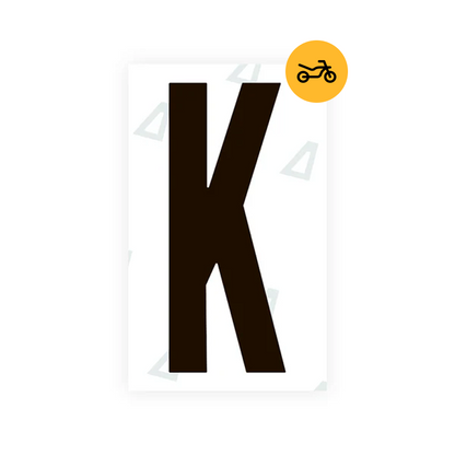 Nanofilm Ecoslick™ for US (Iowa) Moto license plates - Symbol "K"