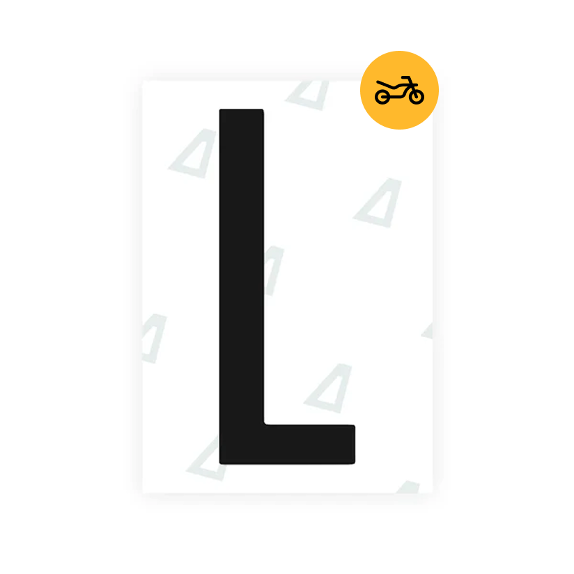 Nanofilm Ecoslick™ for US (Iowa) Moto license plates - Symbol "L"
