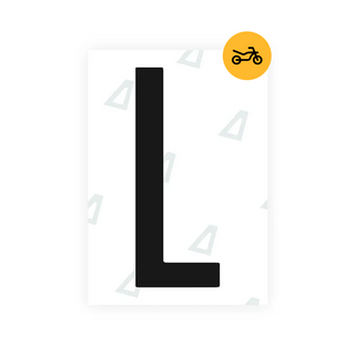 Nanofilm Ecoslick™ for US (Iowa) Moto license plates - Symbol "L"
