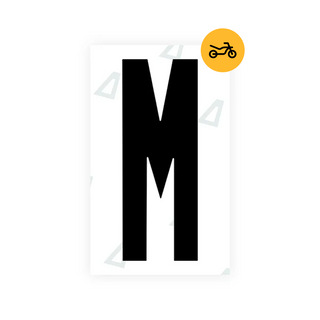 Nanofilm Ecoslick™ for US (Iowa) Moto license plates - Symbol "M"