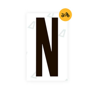 Nanofilm Ecoslick™ for US (Iowa) Moto license plates - Symbol "N"