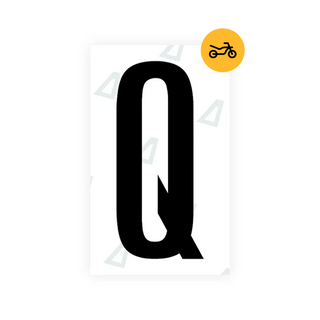 Nanofilm Ecoslick™ for US (Iowa) Moto license plates - Symbol "Q"