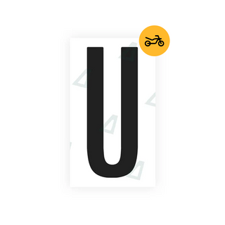 Nanofilm Ecoslick™ for US (Iowa) Moto license plates - Symbol "U"