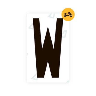 Nanofilm Ecoslick™ for US (Iowa) Moto license plates - Symbol "W"