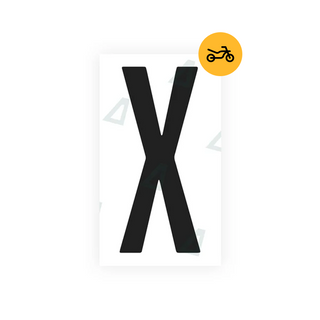 Nanofilm Ecoslick™ for US (Iowa) Moto license plates - Symbol "X"