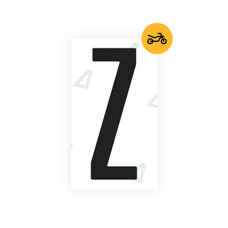 Nanofilm Ecoslick™ for US (Iowa) Moto license plates - Symbol "Z"