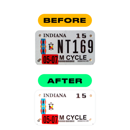 Nanofilm Ecoslick™ for US (Indiana) Moto license plates - Symbol "H"