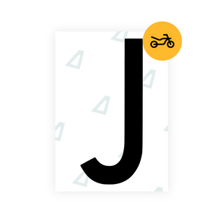 Alite Nanofilm for US (Georgia 2012 - Round) Moto license plates - Symbol "J"