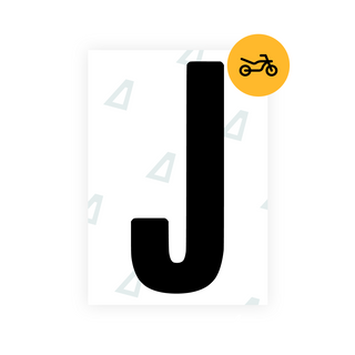 Alite Nanofilm for US (Georgia 2012 - Square) Moto license plates - Symbol "J" - Alite