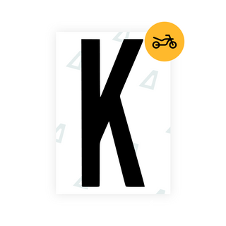 Alite Nanofilm for US (Georgia 2012 - Round) Moto license plates - Symbol "K"