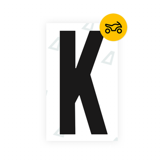 Nanofilm Ecoslick™ for US (Texas) Moto license plates - Symbol "K"